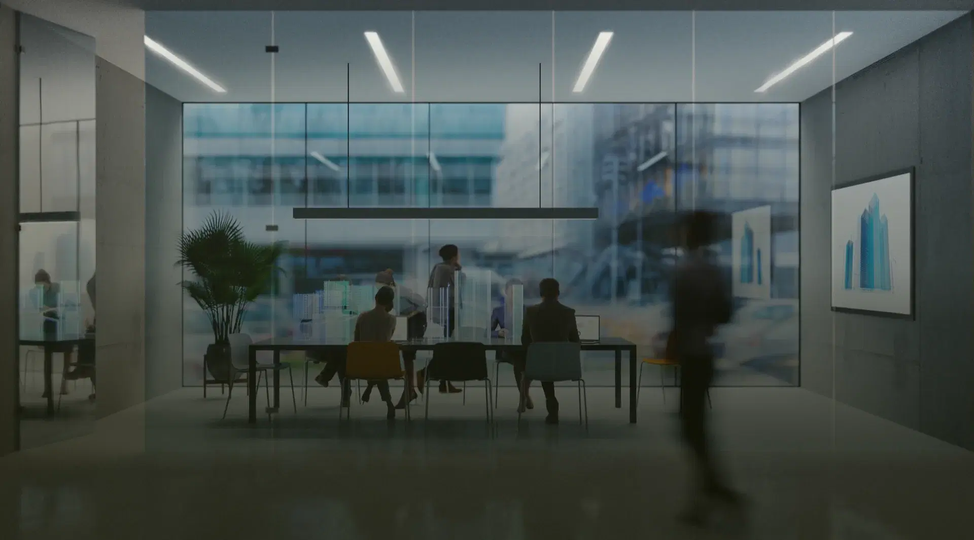 Our Story - Team collaboration in modern office